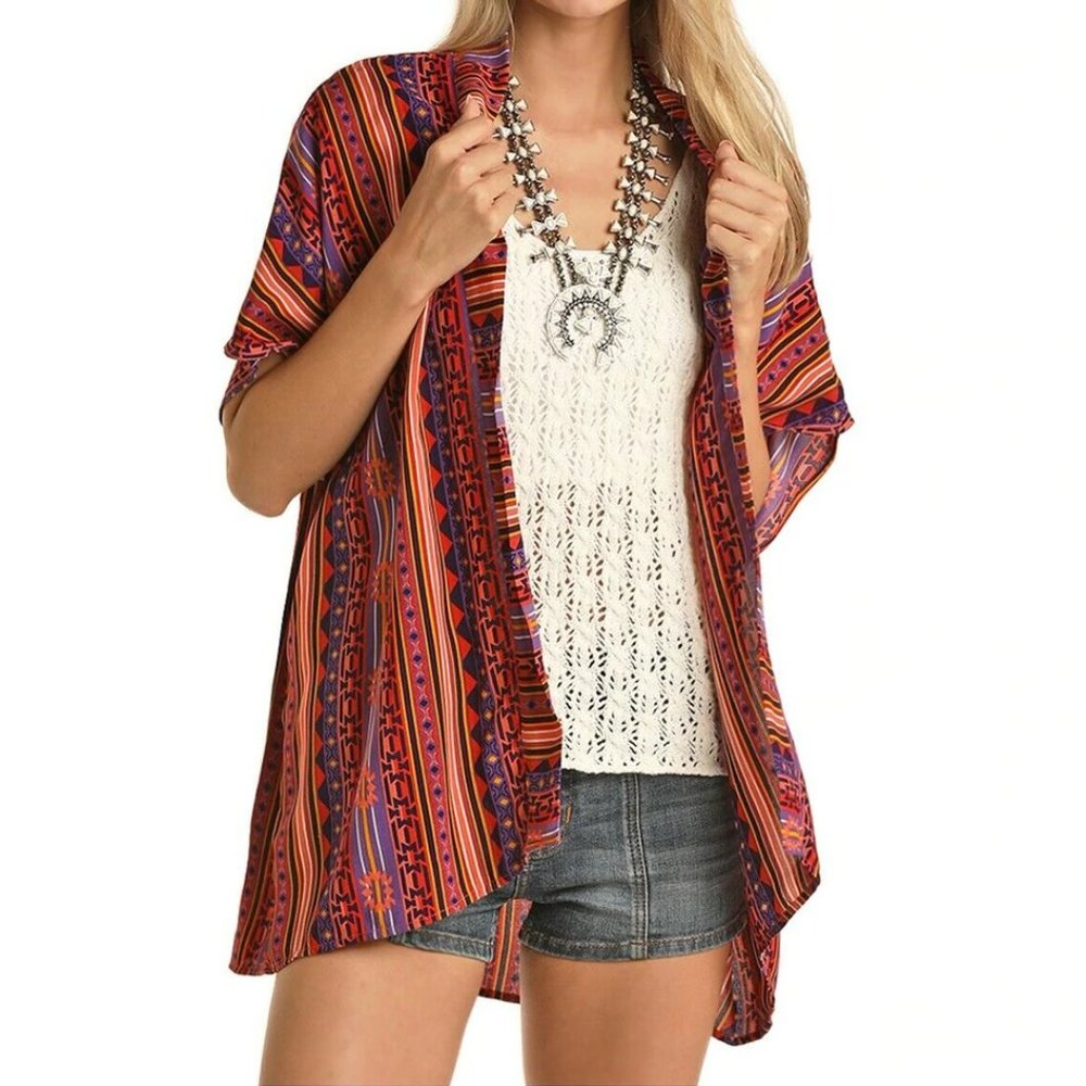 Rock & Roll Cowgirl | Boho/Aztec/Southwestern-Print Kimono XS S M XXL